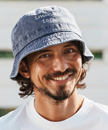 cursive embroidery pigment bucket hat バケットハット(1M26H350)