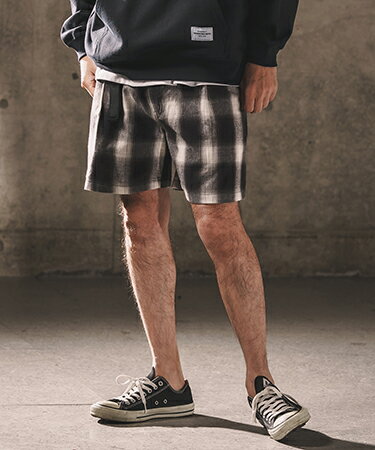 【WONDER WALL MOTEL(ワンダーウォールモーテル)】【予約販売4月上旬〜中旬入荷】FADED SWEAT TAPERED PANTS ショートパンツ(26SSPT008)