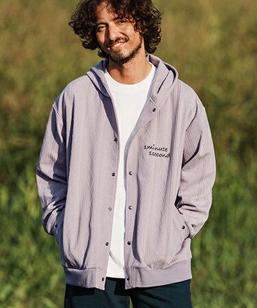 樂天商城 - 【1minute 1second(ワンミニットワンセカンド)】diamond shaped jacquard knit hoodie パーカー(1M26H080)