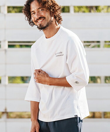 cursive embroidery half sleeve T-shirt Tシャツ(1M26H310)