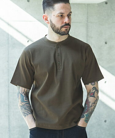 Rakuten - 【MROLIVE(ミスターオリーブ)】【予約販売5月中旬〜下旬入荷】 COMPACT HONEYCOMB MESH -HENLEY NECK T-SHIRT ヘンリーネックTシャツ(M262105)