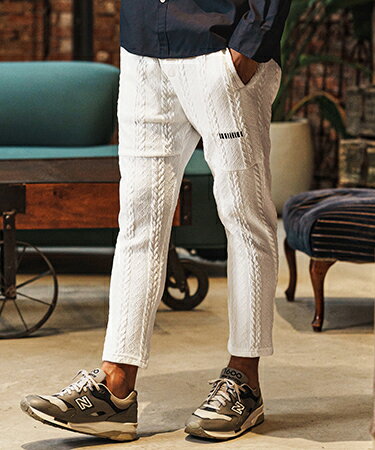 Rakuten - 【felkod(フィルコッド)】Cable Knit Like Jacquard Knit sew Pants イージーパンツ(F26S060)