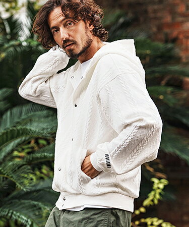 felkod(ե륳å)ۡͽ3ܡ١Cable Knit Like Jacquard Knit sew Parka ѡ(F26S...