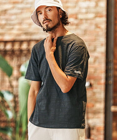 Barcode Embroidery Slab Short Sleeve Cut sew Tシャツ(F26S250)