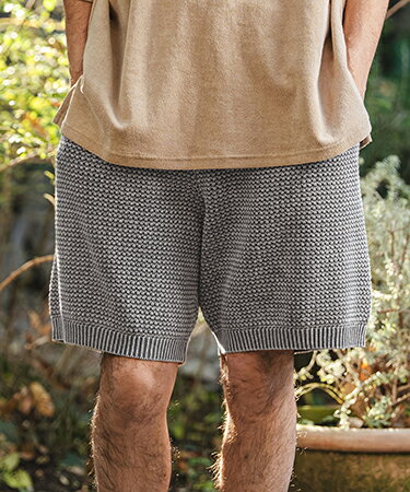 Rakuten - 【CAMBIO(カンビオ)】 Waffle Pigment Knit Shorts ワッフルピグメントニットショートパンツ(CMP-261-003)