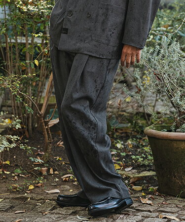 Rakuten - 【CAMBIO(カンビオ)】 Uneven Dye Like Jacquard Two Tuck Pants 2タックパンツ(PF-261-003)