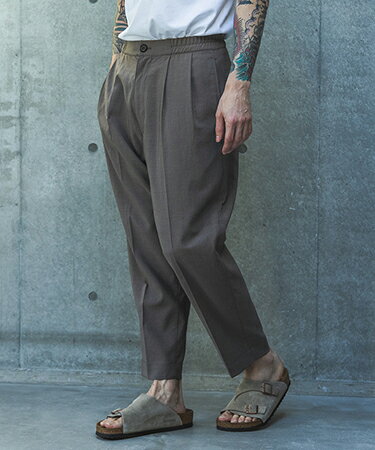 【MROLIVE(ミスターオリーブ)】QUICK-DRYING TAFFETA -2TACK TAPERED EASY PANTS テーパードパンツ(M261108)