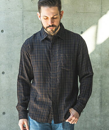 Rakuten - 【MROLIVE(ミスターオリーブ)】DOUBLE GAUZE MADRAS CHECK -REGULAR COLLAR SHIRT レギュラーカラーシャツ(M261114)
