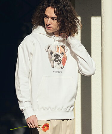 【un-filled(アンフィルド)】REAL GERBERA DOG HOODIE パーカー（ブルドッグ）(SDUF-2603BD)