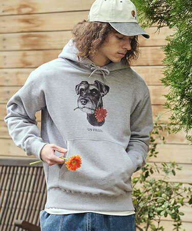 Rakuten - 【un-filled(アンフィルド)】REAL GERBERA DOG HOODIE パーカー（シュナウザー）(SDUF-2603SNZ)