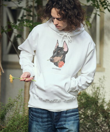 Rakuten - 【un-filled(アンフィルド)】REAL GERBERA DOG HOODIE パーカー（ドーベルマン）(SDUF-2603DBM)