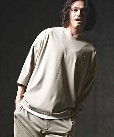 Rakuten - 【GLIMCLAP(グリムクラップ)】Airy Smooth Fabric 3-4 Sleeve T-Shirt 7分袖カットソー(201-026-gls-cg)