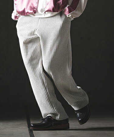 Rakuten - 【予約販売サイズ・カラーにより納期異なる】【GLIMCLAP(グリムクラップ)】Big Waffle Wide Straight Pants ワイドストレートパンツ(201-020-gls-cg)