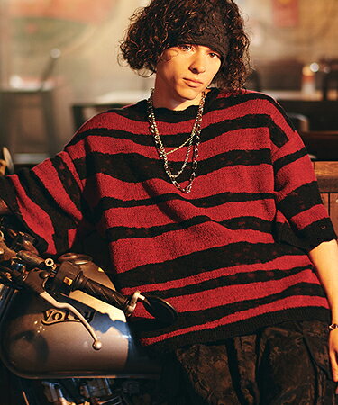 Random Border Summer Knit ランダムボーダーサマーニット(GB0226-KNT05)