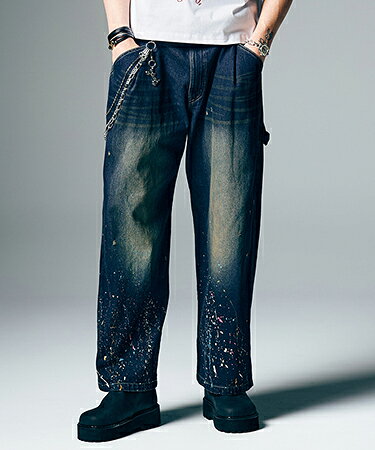 樂天商城 - 【glamb(グラム)】【予約販売7月中旬〜下旬入荷】 Red Dirt Splash Denim レッドダートスプラッシュデニムパンツ(GB0226-P15)