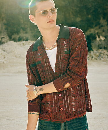 Rakuten - 【glamb(グラム)】【予約販売5月下旬〜6月上旬入荷】Openwork Knit Shirt オープンワークニットシャツ(GB0226-SH12)