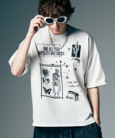 Rakuten - 【glamb(グラム)】【予約販売6月下旬〜7月上旬入荷】 Quick Dry Graffiti T-Shirt クイックドライグラフィティTシャツ(GB0226-CS05)