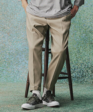 樂天商城 - 【THEOREM(セオレム)】Plain hem Sta-Pre Tapered Pants シングルテーパードパンツ(TRM-P001A)