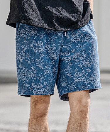 【CAMBIO(カンビオ)】【予約販売4月下旬〜5月上旬入荷】 Floral Jacquard Denim Short Pants ショートパンツ(CAM26SS-003)