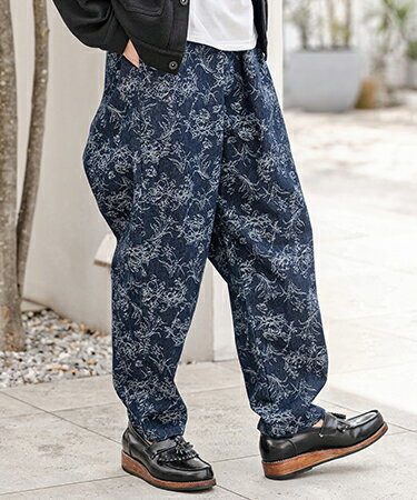 Rakuten - 【CAMBIO(カンビオ)】【予約販売4月下旬〜5月上旬入荷】 Floral Jacquard Denim Balloon Pants デニムバルーンパンツ(CAM26SS-015)