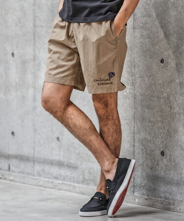 cursive embroidery nylon shorts ナイロンショートパンツ(1M26N180)