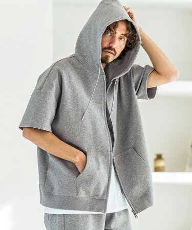 Rakuten - 【Magine(マージン)】【予約販売6月上旬〜中旬入荷】Double Knit Short Sleeve Parka 半袖パーカー(MGN-261-049)