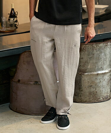 Rakuten - 【Maison code 13(メゾンコードサーティーン)】【予約販売5月下旬〜6月上旬入荷】linen like belted pants リネン風パンツ(M26S-12)