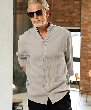 Rakuten - 【Maison code 13(メゾンコードサーティーン)】【予約販売5月下旬〜6月上旬入荷】linen like button down shirts リネン風シャツ(M26S-11)