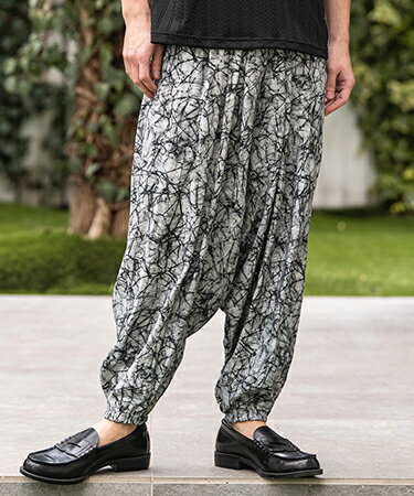 Rakuten - 【CAMBIO(カンビオ)】【予約販売5月下旬〜6月上旬入荷】Geometric Rayon Nylon Jogger Pants サルエルジョガーパンツ(S68226cmb)