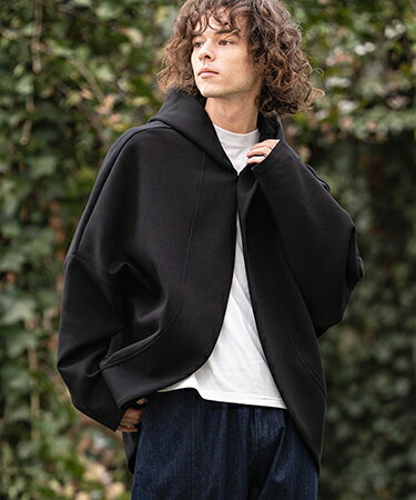 【CAMBIO(カンビオ)】【予約販売3月中旬〜下旬入荷】 変形ドルマンスリーブポンチパーカー(HLCM0248)...