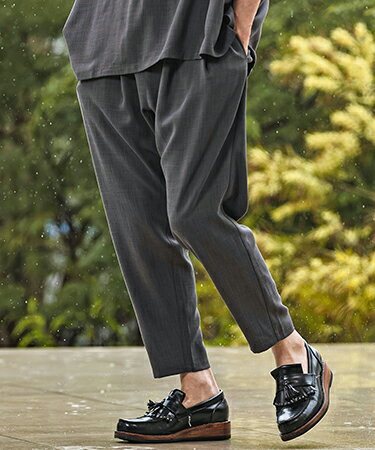 Rakuten - 【CAMBIO(カンビオ)】【予約販売6月上旬〜中旬入荷】 Slub Oxford Tapered Pants テーパードパンツ(S600026cmb)