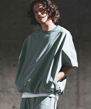 樂天商城 - 【GLIMCLAP(グリムクラップ)】【予約販売4月下旬〜5月上旬入荷】 Stretch Nylon Ripstop Short-Sleeve Pullover Tシャツ(202-034-gls-cg)