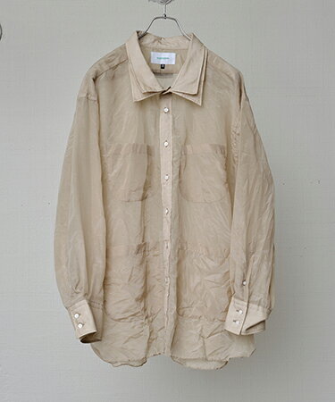 Rakuten - 【BODYSONG.(ボディソング)】【予約販売10月下旬〜11月上旬入荷】「HIDDEN SIDE」 SHEER WRINKLE SHIRT シアーシャツ(BS269207)