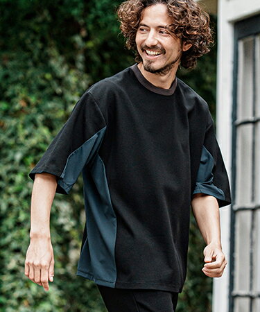 【CAMBIO(カンビオ)】【予約販売6月中旬〜下旬入荷】 Ripple Span Short Sleeve Cut sew Tシャツ(S600726cmb)