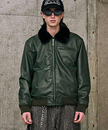 Rakuten - 【A Good Bad Influence(ア グッド バッド インフルエンス)】【予約販売11月中旬〜下旬入荷】BOA NECK JACKET ボアレザージャケット(AGBI-26AW-LJK02)