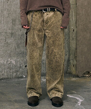 【A Good Bad Influence(ア グッド バッド インフルエンス)】【予約販売10月中旬〜下旬入荷】AGED CORDUROY PANTS コーデュロイパンツ(..
