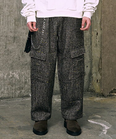 Rakuten - 【A Good Bad Influence(ア グッド バッド インフルエンス)】【予約販売11月中旬〜下旬入荷】NEP HERRINGBONE CARGO PANTS (Limited quantities) カーゴパンツ(AGBI-26AW-PT04)