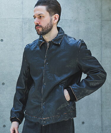 【名作極上 美品】MR.OLIVE ミスターオリーブ レザーシャツジャケットM MR.OLIVE（ミスターオリーブ）の「MR.OLIVE ミスターオリーブ / HAIR