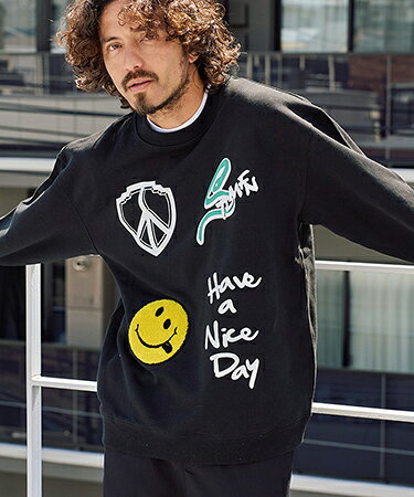 【APPLEBUM】アップルバム WAPPEN CREW SWEAT (Scarlet) クルーネックスエット