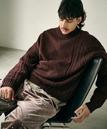 Rakuten - 【Kelen(ケレン)】【予約販売10月上旬〜中旬入荷】VECNA PLAIN AND CABLE KNIT ニット(KLM26FKN1038)