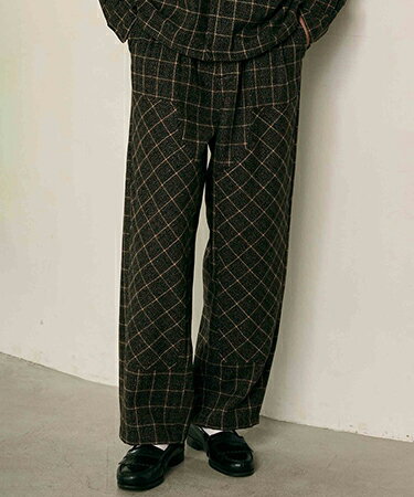 Rakuten - 【Kelen(ケレン)】【予約販売9月上旬〜中旬入荷】TURNBOW WOOL CHECK DOUBLE KNEE PT ダブルニーパンツ(KLM26FPT1162)