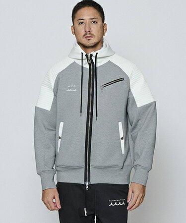 Rakuten - 【ACANTHUS(アカンサス)】【予約販売10月上旬〜中旬入荷】Double-knit Biker parka ジップアップバイカーパーカー(MA2652)