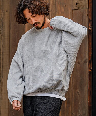 Rakuten - 【CAMBIO(カンビオ)】【予約販売8月上旬〜中旬入荷】Cotton Flexiguard Chenille Long Sleeve Tee フクレジャガードカットソー(A71626cmb)