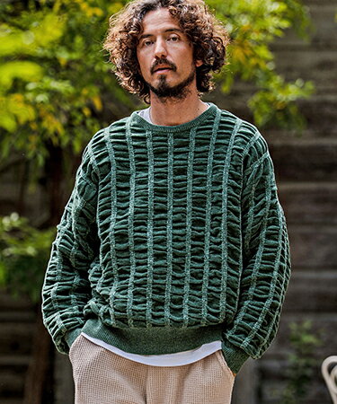 樂天商城 - 【CAMBIO(カンビオ)】【予約販売8月下旬〜9月上旬入荷】Flexiguard Chenille Knit Curved Neck Pullover クルーネックプルオーバーニット(A71126cmb)