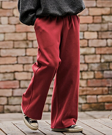 樂天商城 - 【CAMBIO(カンビオ)】【予約販売9月下旬〜10月上旬入荷】Fleece Lined Baggy Wide Sweat pants バギーワイドスウェットパンツ(A70826cmb)