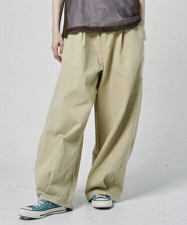 Wide work pants バルーンワークパンツ(efdig-11)