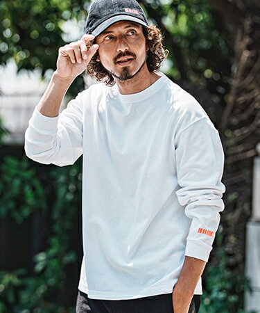  Barcode Embroidery 9oz Drop Shoulder Long Sleeve Tee ロングスリーブTシャツ(F26A310)