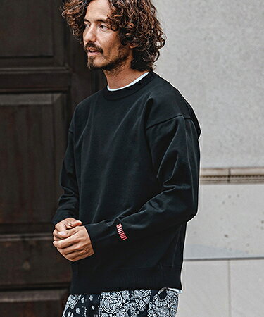  Barcode Embroidery Washable Knit Pullover ウォッシャブルニット(F26A330)