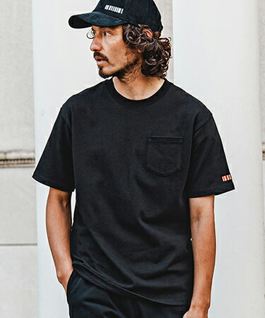 Rakuten - 【felkod(フィルコッド)】【予約販売8月中旬〜下旬入荷】 Barcode Embroidery 10oz Pocket Tee スーパーヘビーウェイトTシャツ(F26A320)