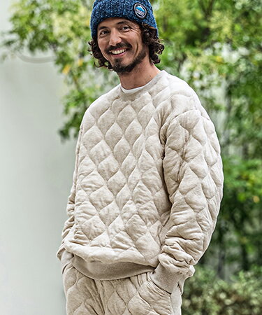 Rakuten - 【CAMBIO(カンビオ)】【予約販売11月下旬〜12月上旬入荷】Wave Quilted Crewneck Pullover キルティングプルオーバー(A73426cmb)
